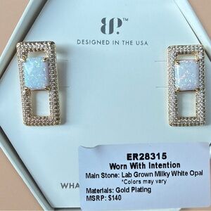 Bomb party Oct 25 worn with intention, white opal on gold